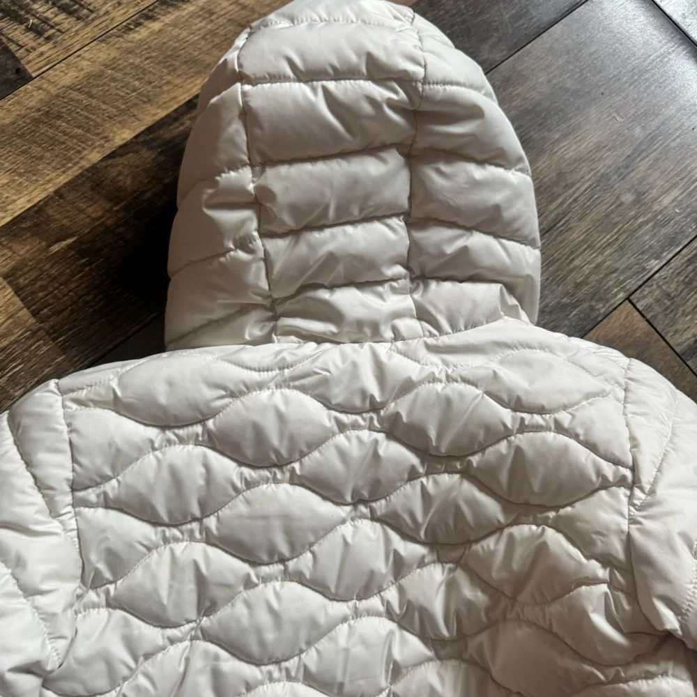 Columbia Kids Two-Tone Hooded Puffer Jacket - Pink & Cream